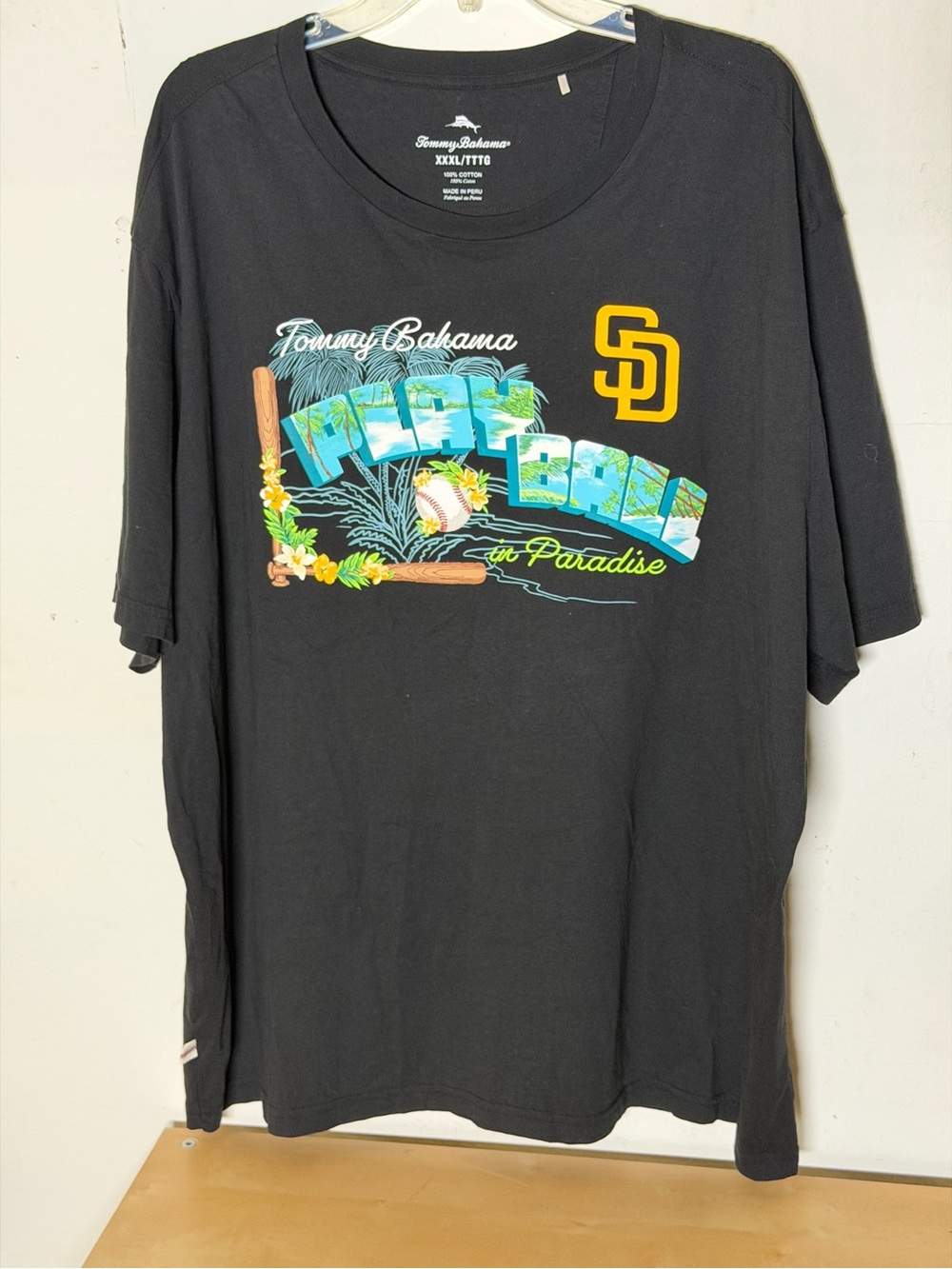 Tommy Bahama San Diego Padres Play Ball in Paradise T Shirt 3XL MLB Black